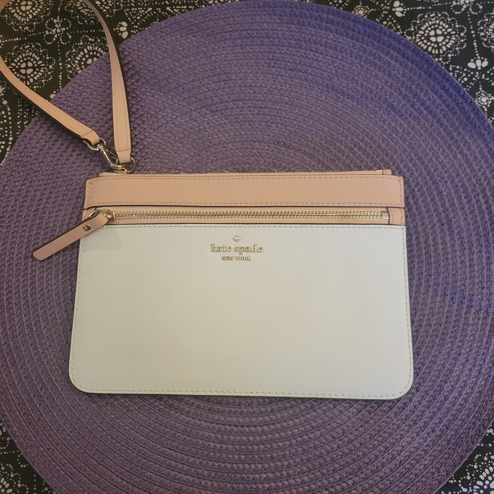 kate spade New York Two-Tone Pink & White  Wristlet